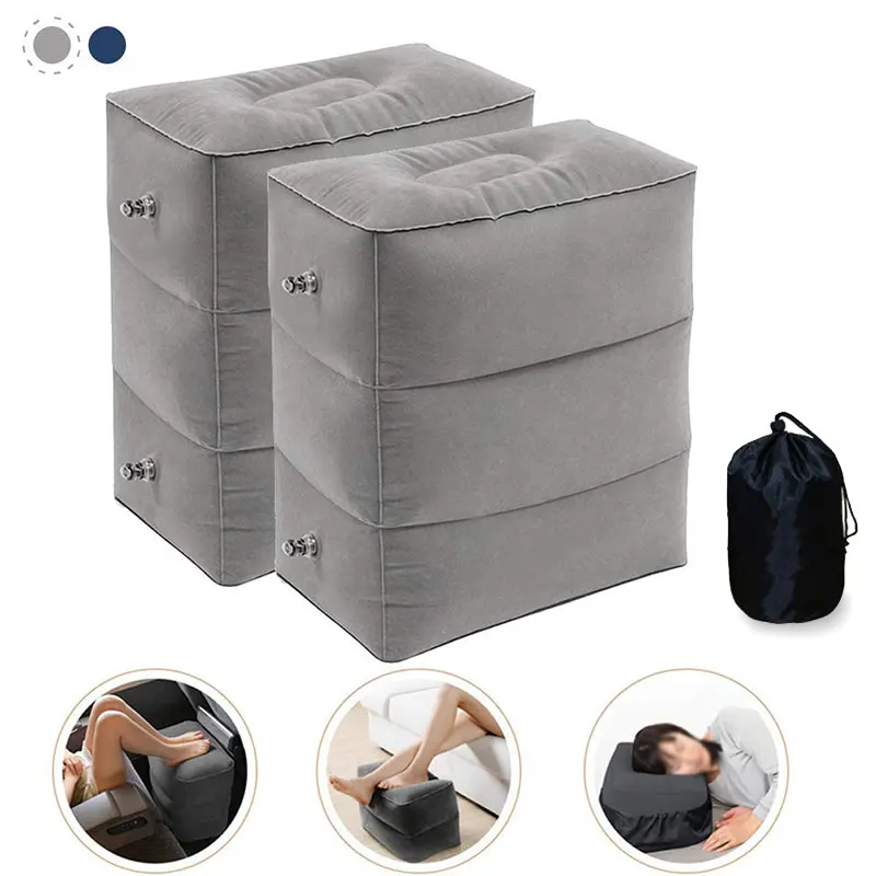 

2019 Flight Sleeping Footrest Pillow Foldable Inflatable Travel Foot Rest Pillow Portable Plane Train Kids Bed Foot Rest Pad