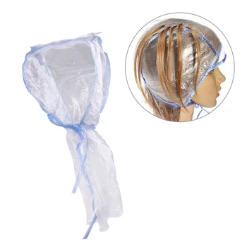 

12pcs Hair Salon Hat Hair Coloring Cap Hair Dye Tool Highlights Hat with Shawl (Random Style)