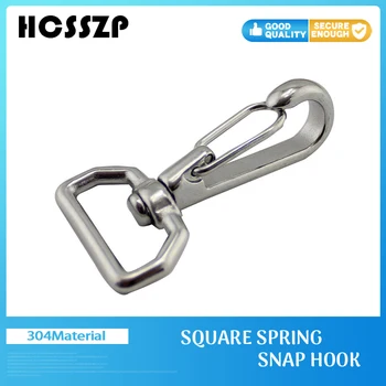 

304 Stainless Steel Clamp 360 Degree Rotating Hook Key Chain Pet Pendant 65mm Simple Quick Spring Durable Polished Outdoor