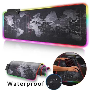 

Gaming Big Mouse Pad RGB Large Mouse Pad Gamer Computer Mouse Mat Computer Mouse Pad Led Backlight XXL Surface Mousepad Keyboar
