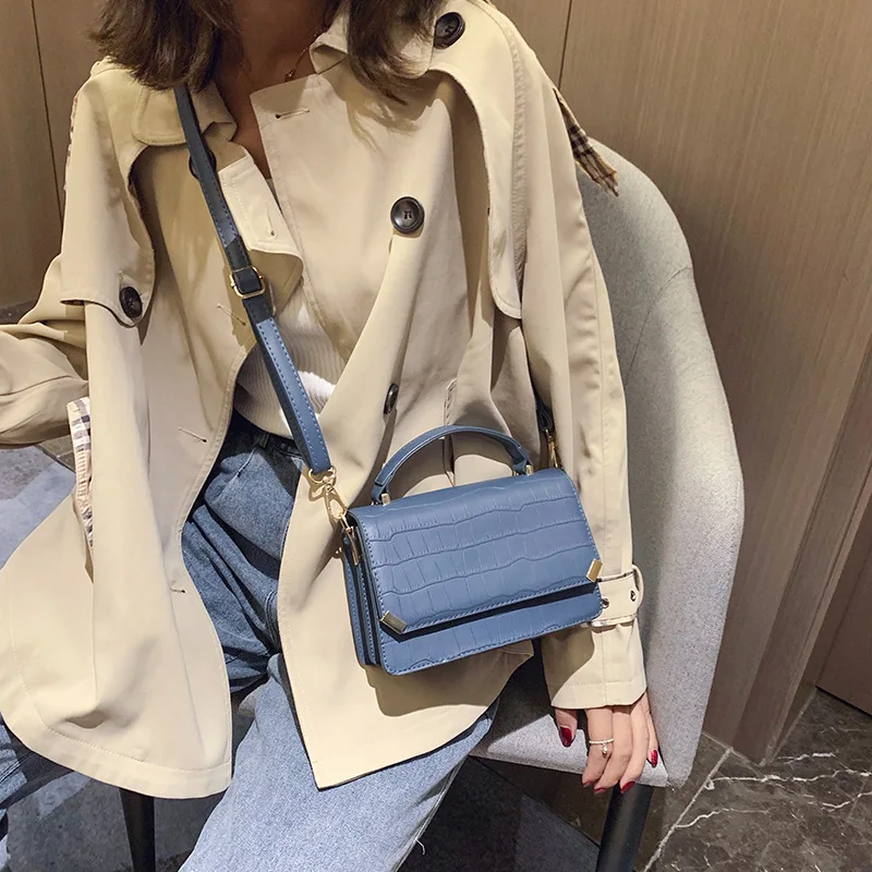 

Litchi grain small square bag Japanese Korean style pu oblique satchel single shoulder bag ins bag girl