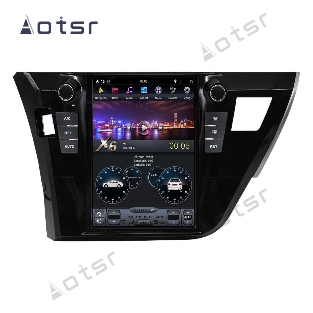 Автомобильный DVD плеер в стиле Tesla без плеера Android 9 0 для Toyota Corolla 2014 2015 2016