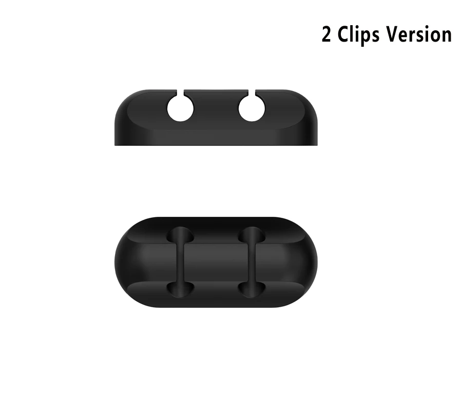 Black Силиконовый Кабельный органайзер, usb-держатель для кабеля, гибкий кабель для сматывания, управление, кабельные зажимы, держатель для мыши, клавиатуры, наушников, автомобиля - Цвет: Black