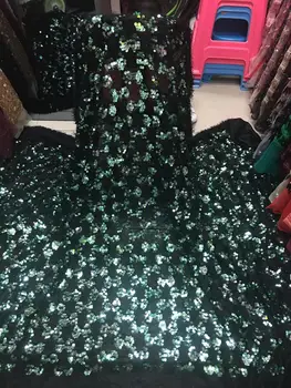 

Very soft Green velvet Latest African Cord Lace Fabrics High Quality 2019 Nigerian Lace Fabric For Wedding African Lace Fabric