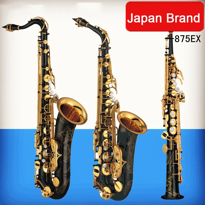 Japan new YS 875 Black Gold Tenor B Tune Saxophone Model Flat Sax with Reeds Case Mouthpiece Professional | Спорт и развлечения