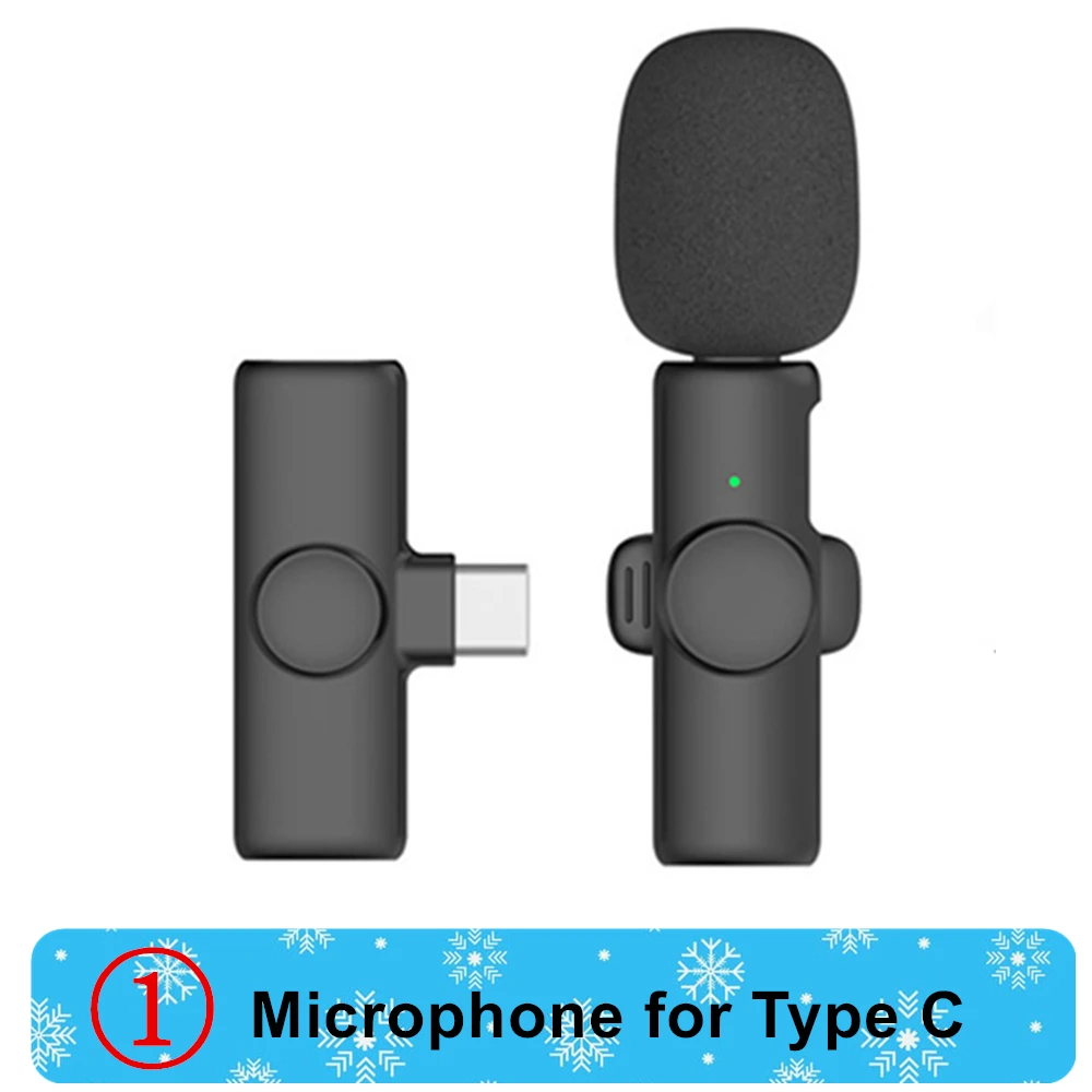 Wireless Microphone with Charging Case Video Lavalier Microphone for iPhone Android Portable with YouTube Tiktok microphone for computer Microphones