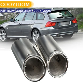 

Pair Exhaust Muffler Stainless Steel For BMW E90 E92 325i 328i 3 Series 2006 2007 2008 2009 2010 Tail Pipe Chrome exhaust tip