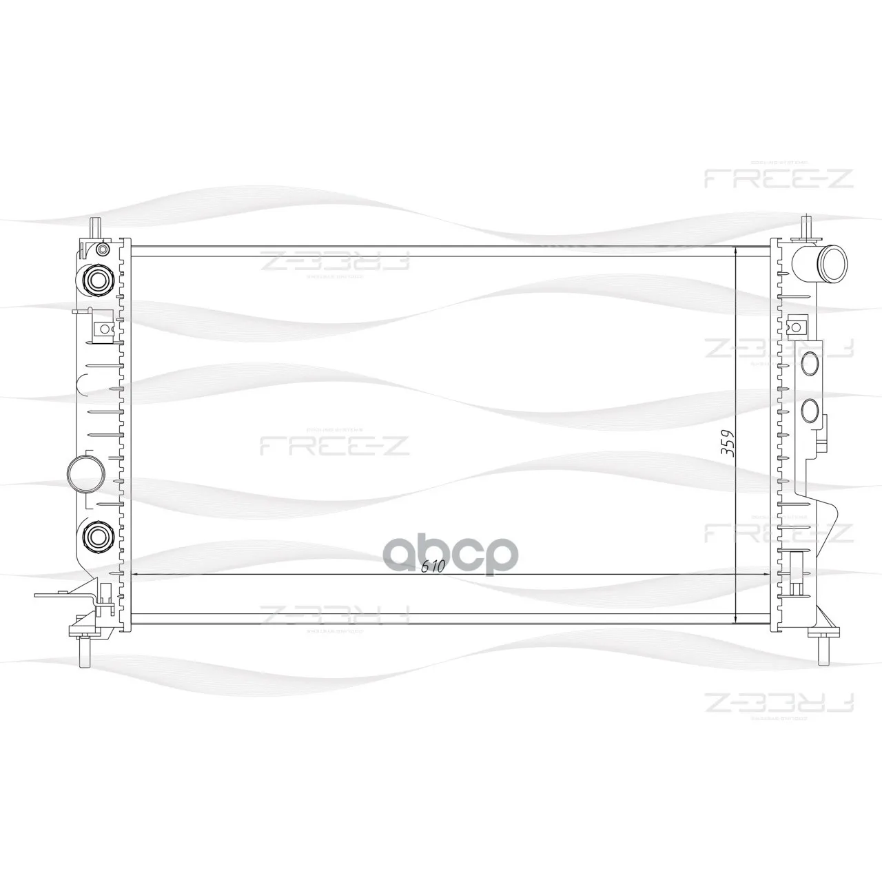 Радиатор Системы Охлаждения Opel Vectra 95- FREE-Z арт. KK0167