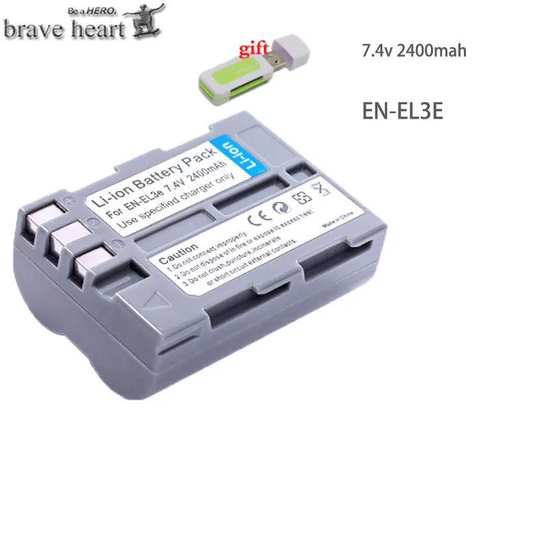 EN EL3e ENEL3e 2400mAh батарея Батареи AKKU + ЖК USB зарядное устройство для Nikon D30 D50 D70 D70S D90 D80 D100