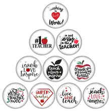 Teach Love inspire Love teacher 10 шт. Смешанные 12 мм/18 мм/20 мм/25 мм круглые фото demo стекло кабошон плоское основание делая результаты