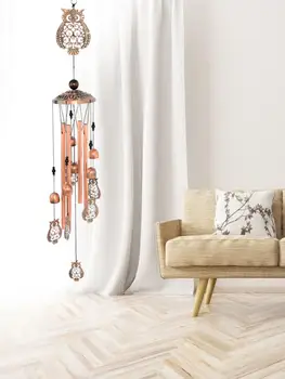 

Owl Wind Chimes Brass Patio EU & US Styles Wonderful Mother's Gift Garden Home Decoration Pendant Wind Chimes Terrace Decoration