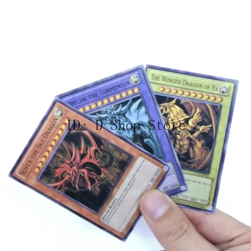 66 шт. карты Yu Gi Oh с 3 волшебными богами коллекция для влюбленных Yogioh|Настольные