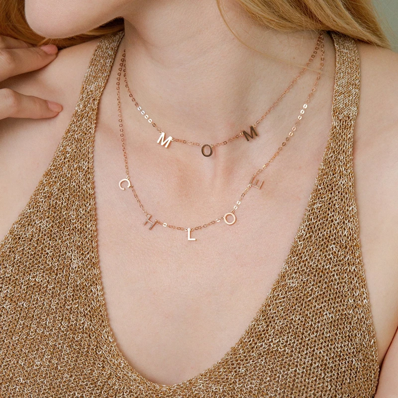 

VOTE necklace Pendant Custom Name Necklace for Women Choker Chain Initial A-Z Letters Necklaces Friendship Gift Dropshipping