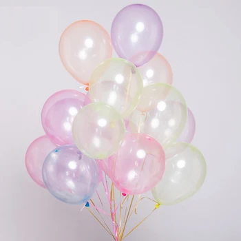 

50/100pcs 10inch pink blue Bubble No wrinkles Clear PVC Balloons Transparent globos Birthday Wedding Party Events Decor Supplies