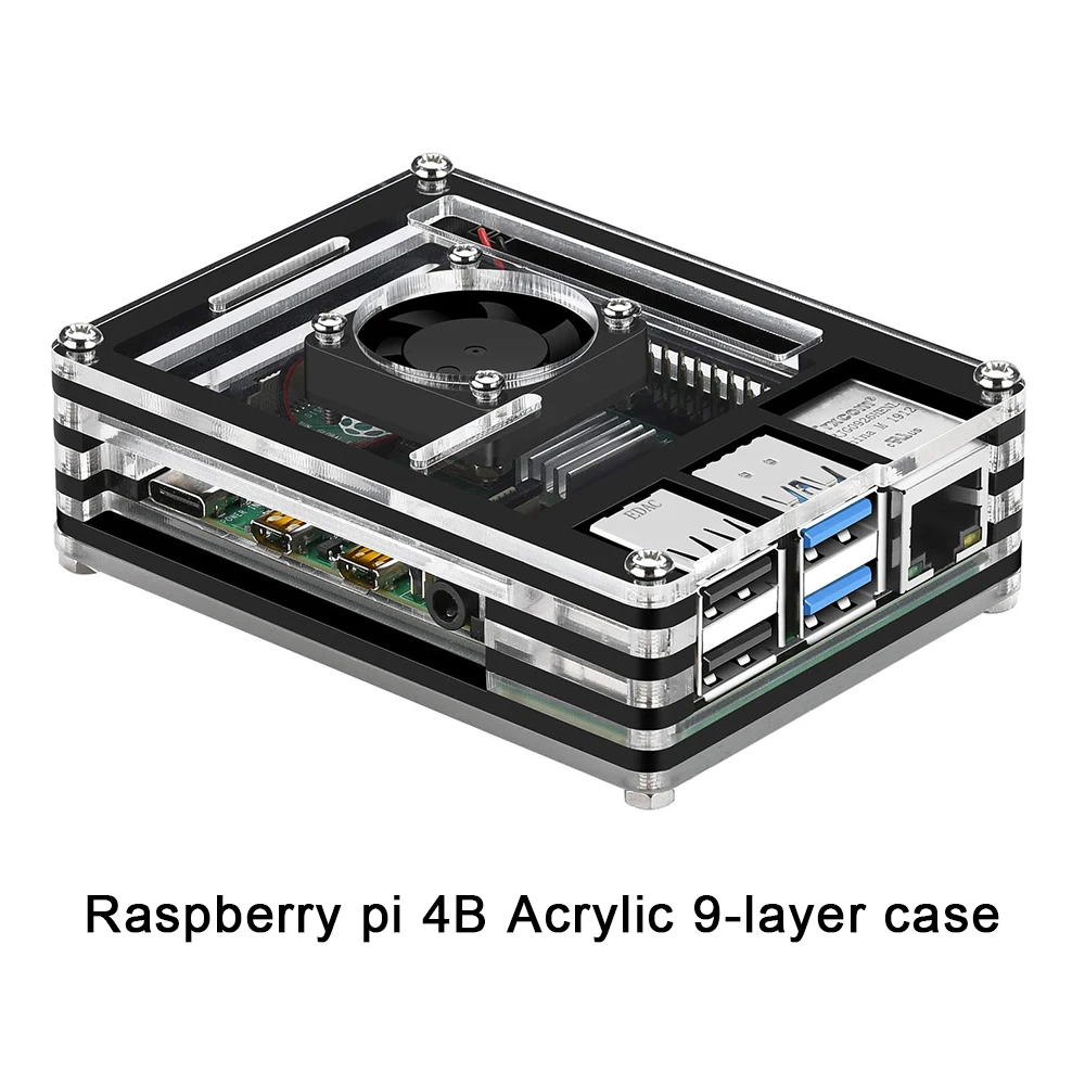 Чехол для Raspberry pi 4B новый 9-слойный чехол предназначен Pi 4 Model B | Компьютеры и офис