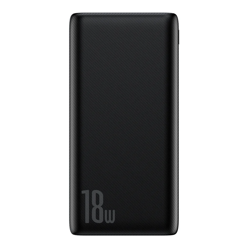 Baseus Quick Charge 3,0 10000mAh power Bank QC3.0 PD type C 10000 power bank портативное Внешнее зарядное устройство для Xiaomi iPhone - Цвет: Black