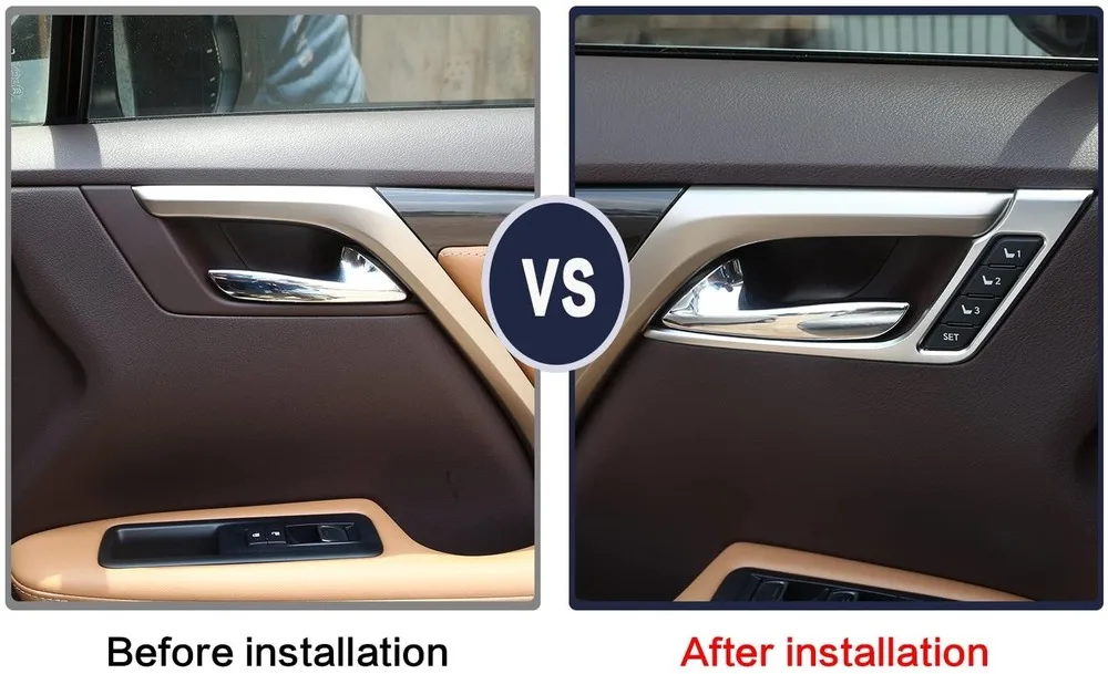 

ABS Chrome Inner Door Handle Bowl Cover Frame Trim Sticker 4pcs For Lexus RX450 2016-2017