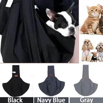 

Pet Carrier Hand Free Sling Adjustable Padded Strap Tote Bag Breathable Shoulder Bag Front Pocket Belt Carrying Small Dog Cat