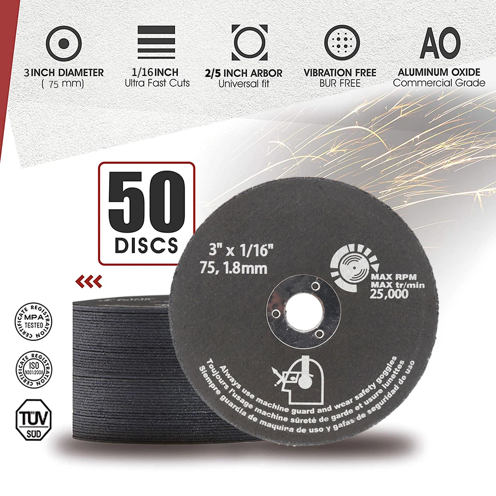 4-1/2 " Metal Cut-Off Wheel BladesAbrasive Arbor Grinder Disc Set Ideal for C 