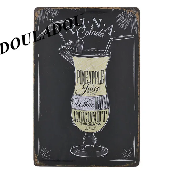 [Douladou] кофейная металлическая Жестяная Табличка в форме сердца, винтажная кофейная вывеска для декора, фасоль в форме сердца для магазина, клуба, бара, отеля, плакат 20x30 см - Цвет: 13