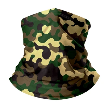 

Military Camouflage Pattern Women and Men Seamless Elastic Neck Gaiter Magic Scarf Headband Sun UV Protection Bandanas