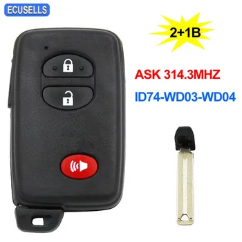 

Smart Card -US 2+1/3 Button ASK314.3MHz ID74-WD03-WD04 for Toyota Camry Yaris RV4 Reiz Vios Corolla Avalon TOY48 Emergency Key