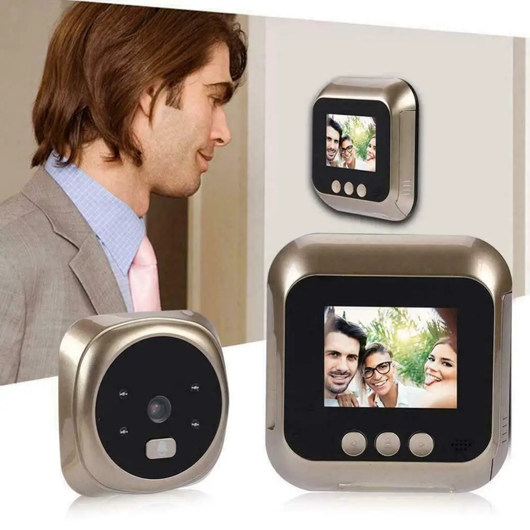 

2.4 Inch LCD 135 Degrees HD Screen Display 35-110mm / 1.4-4.3inch Video Doorbell Night Vision Security