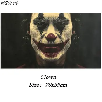 

Clown movie kraft poster home decoration painting wall stickers room pictures 70.5x39cm