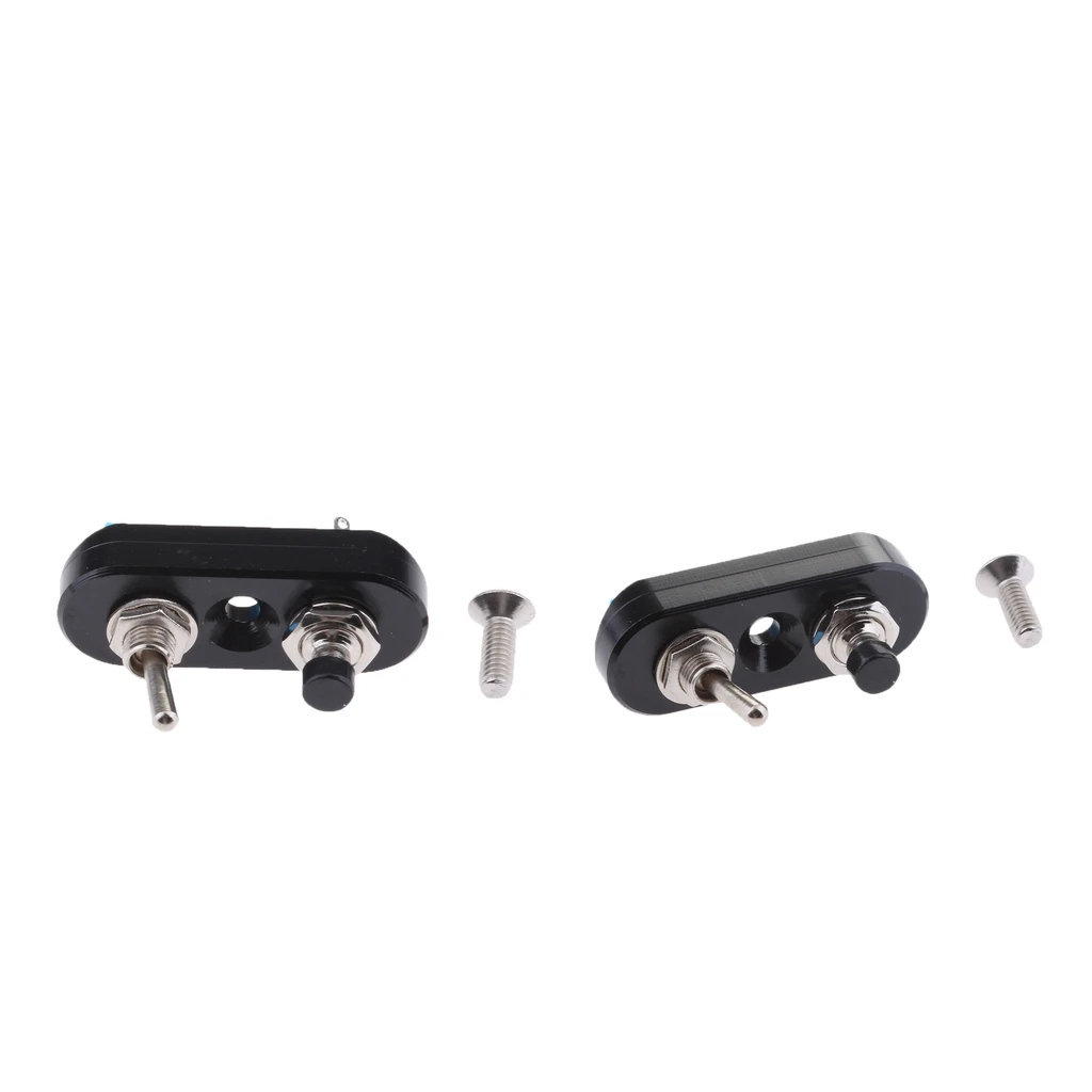 2pcs Motorcycle ATV Waterproof Handlebar Headlight Switch Spot light On Off Switch Handle Grip Horn Push Button Assy - Black