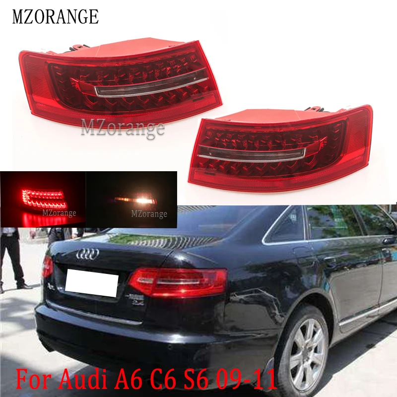  MZORANGE Outside Light LED Tail Lamp Assembly For Audi A6 C6 S6 Quattro RS6 Saloon Sedan 2009-2011  - 33007037089