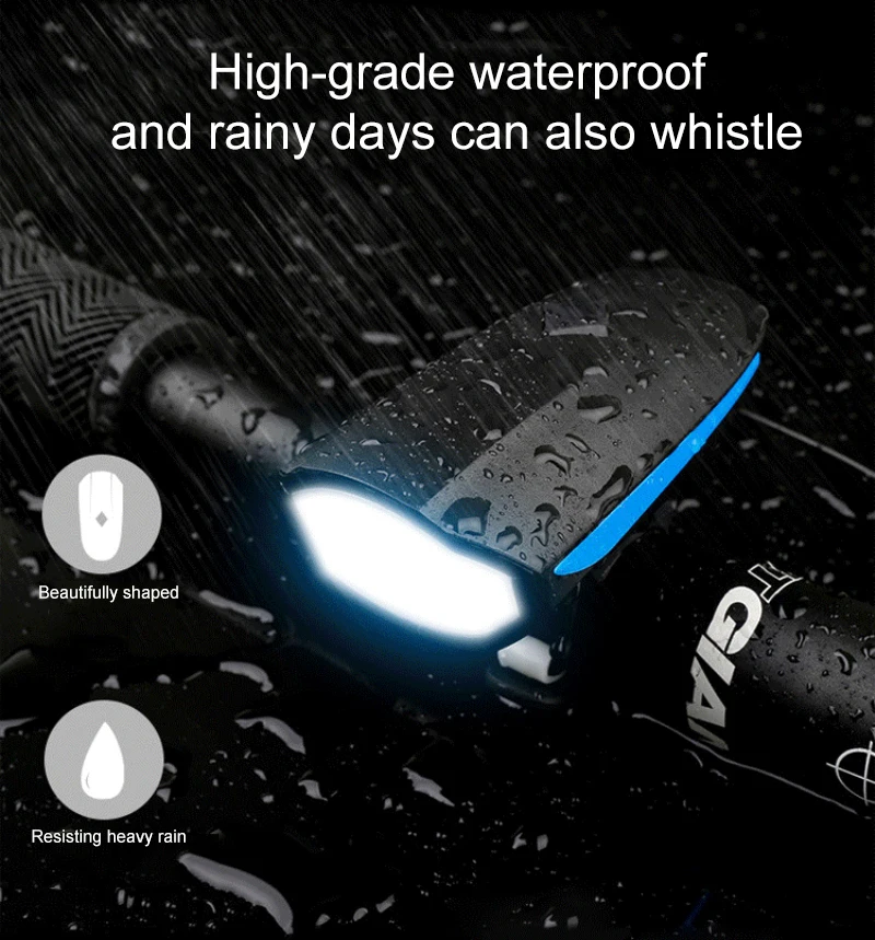 

Bicycle Bell USB Charging Flashlight Bike Horn Light Headlight battery Cycling Multifunction Ultra Bright Electric 140db Bell