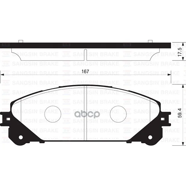Колодки Тормозные Lexus Rx 09-/Toyota Highlander 07- Передние Sangsin Brake Sp2137 Sangsin brake арт. SP2137