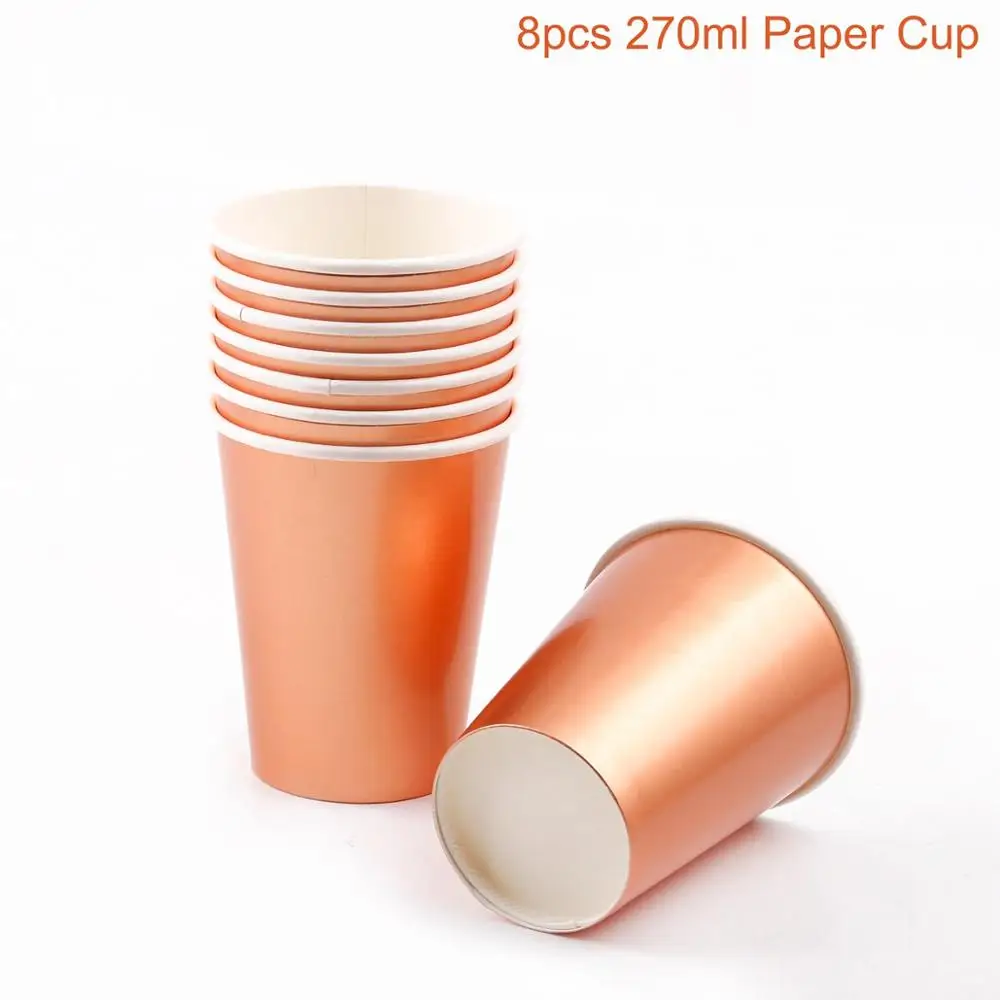 Paper Cup QIFU Шар С Днем Рождения Розовое Золото шар День Рождения Декор дети взрослый номер Гелиевый шар Свадебные Воздушные шары вечерние принадлежности - Цвет: Paper Cup