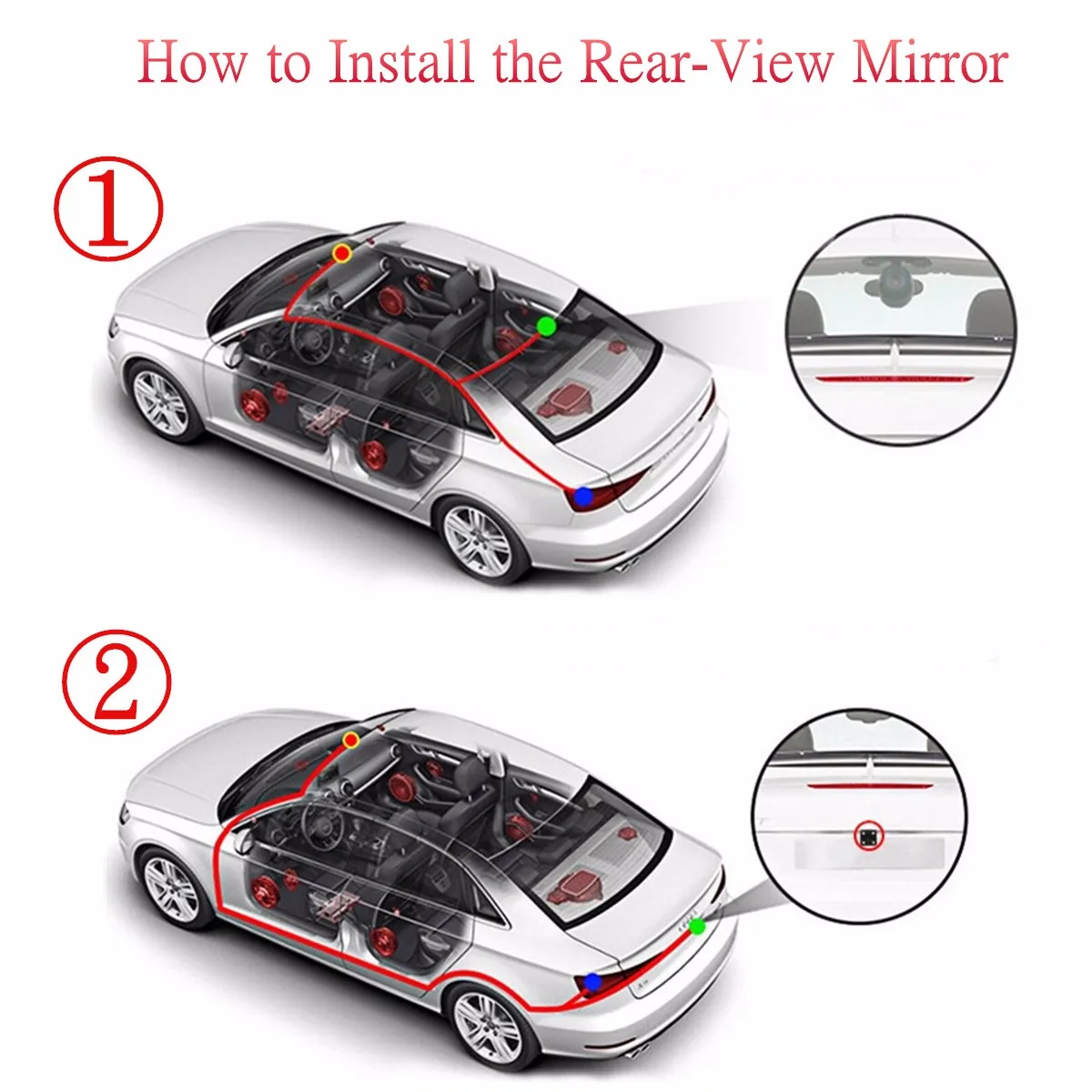 Buy Car 7 Inch Rear View LED Display bluetooth With LED Low Light Night Vision Rearview Mirror Monitor Night Vision Reversing Camera