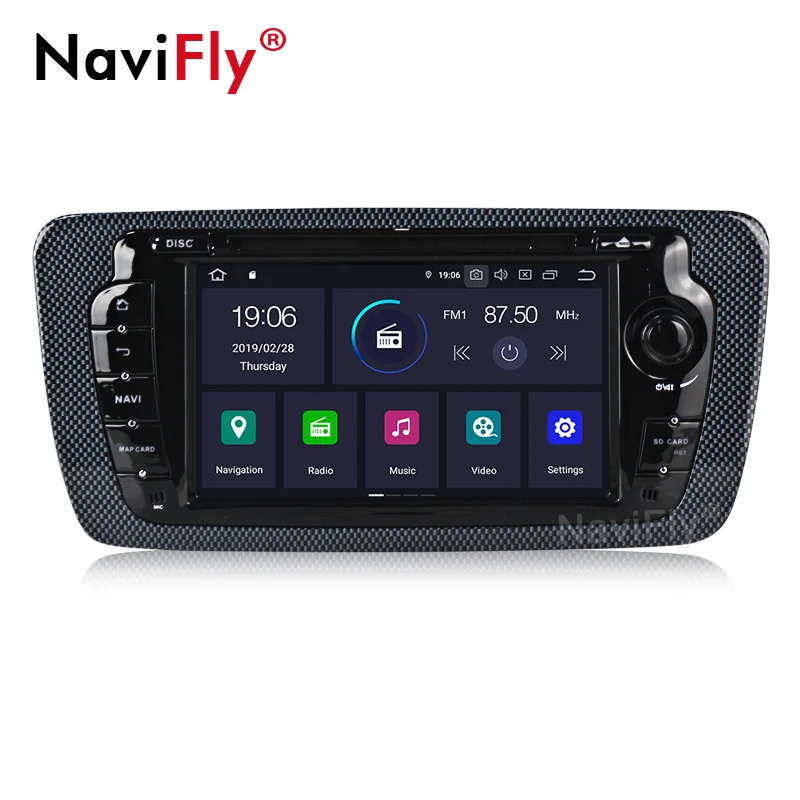 Excellent NaviFly 2 Din IPS Screen DSP Android 9.0 for Seat Ibiza MK4 6J SportCoupe Ecomotive Cupra Car dvd radio multimedia player GPS FM 0