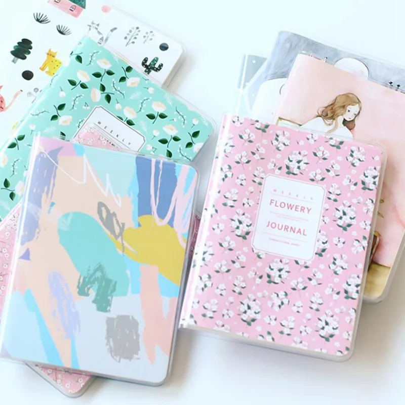 

1pcs A6 Weekly Plan Cute Notebook Waterproof Weekly Planer Creative Inner Pages Kawaii Planner Organizer Diary