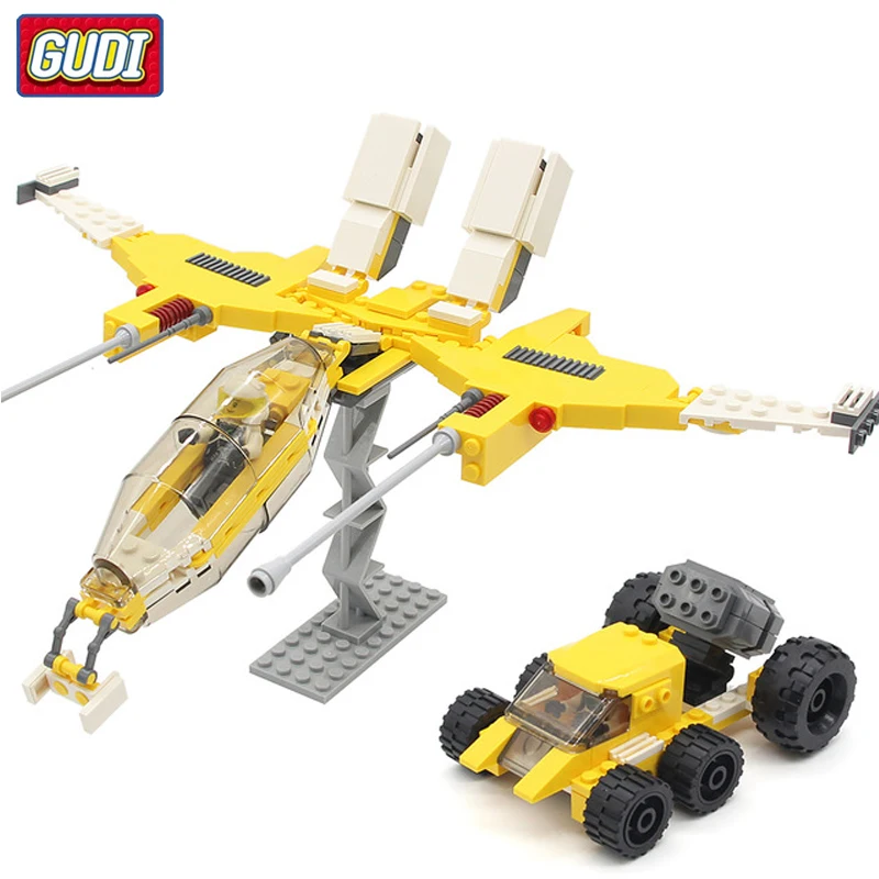 

GUDI Star Battle Cattle Transport Building Blocks Set 282pcs Bricks Educational Assemble Models Legoingly Toys For Children Gift