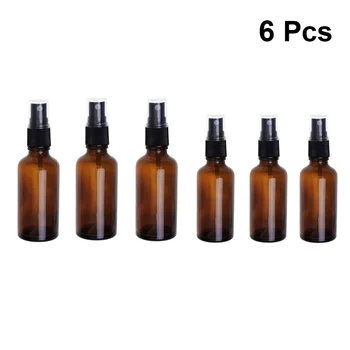

6pcs Bottle Press Portable Glass Empty Storage Bottle Container Essential Oil Bottle Spray Bottle Travel Bottle