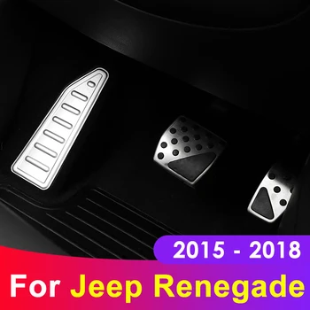 

Car Styling Accelerator Gas Pedal Brake Pedal Cover Case AT for Jeep Compass 2017 2018 Renegade 2015 2016 2017 2018 Accessories