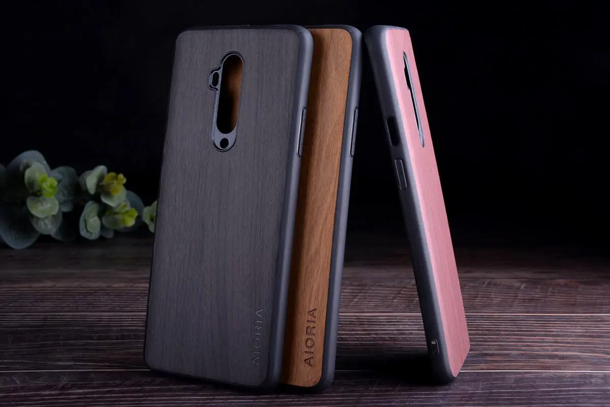 Деревянный чехол для Oneplus 7T pro, TPU+ PC+ wood, кожзам, чехлы для Oneplus 7T Pro