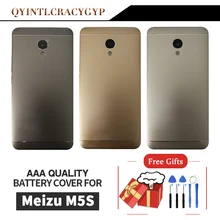 5," Задняя крышка батареи для Meizu M5S крышка батареи чехол двери для Meizu M5S Корпус Замена объектива камеры+ кнопки крышка