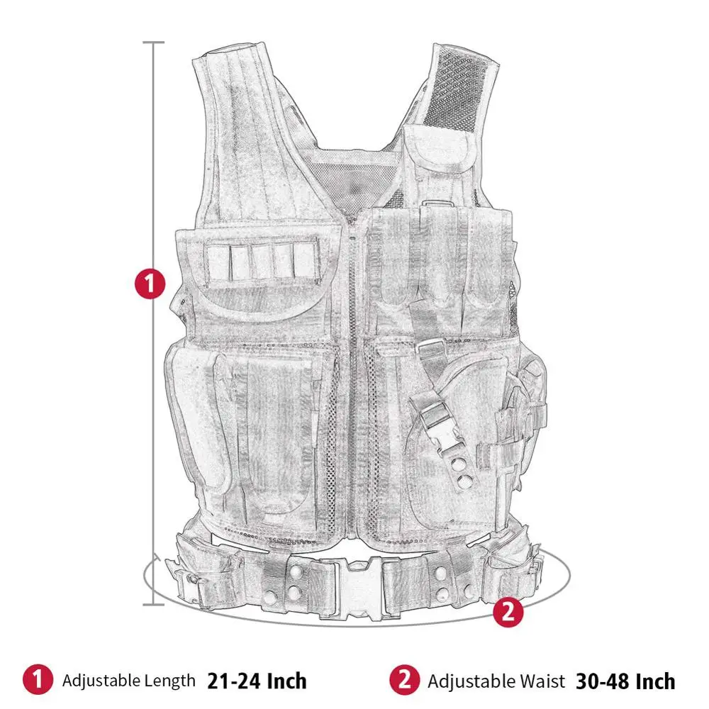Adjustable Outdoor Tactical Vest Combat Armor Vests Jacket Security Hunting Vest Army Armor CS oft Jacket Training Vest