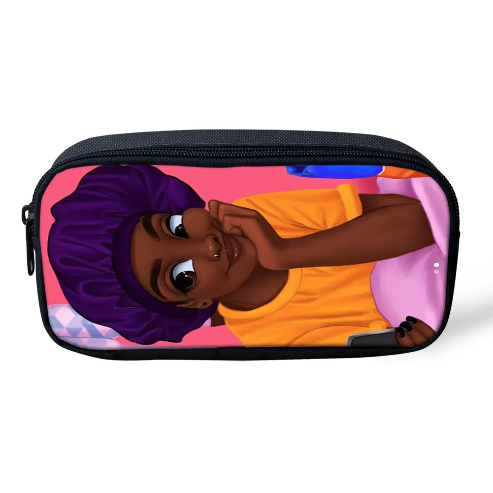 Бесшумные дизайнерские школьные рюкзаки для девочек, черный дизайн, афро-американский женский школьный рюкзак с принтом для детей, 3 шт./компл., консервативный рюкзак для книг, Детская сумка - Цвет: YQ4061K