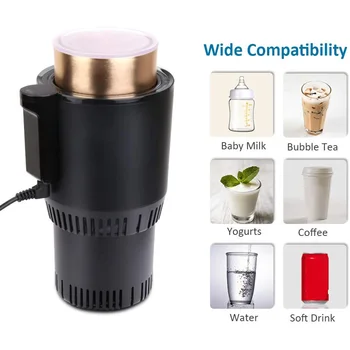 

Smart Car Heating Cooling Cup 2 in 1 Car Heating Cup Holder Cooler for Drink Coffee Milk Warmer Auto Cooling Mini Refrigerator