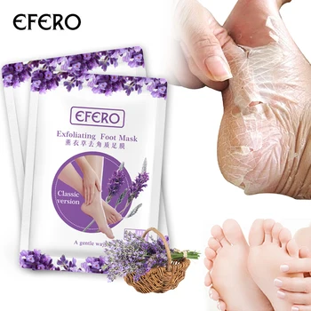 

2pcs = 1pair Lavender Exfoliating Exfoliating Foot Mask Exfoliating Foot Care Socks To Improve Rough Heel Care Film