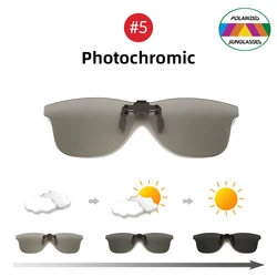 Enhanced Oversized Flip - Up Polarized Sunglasses (5 Photochromic)