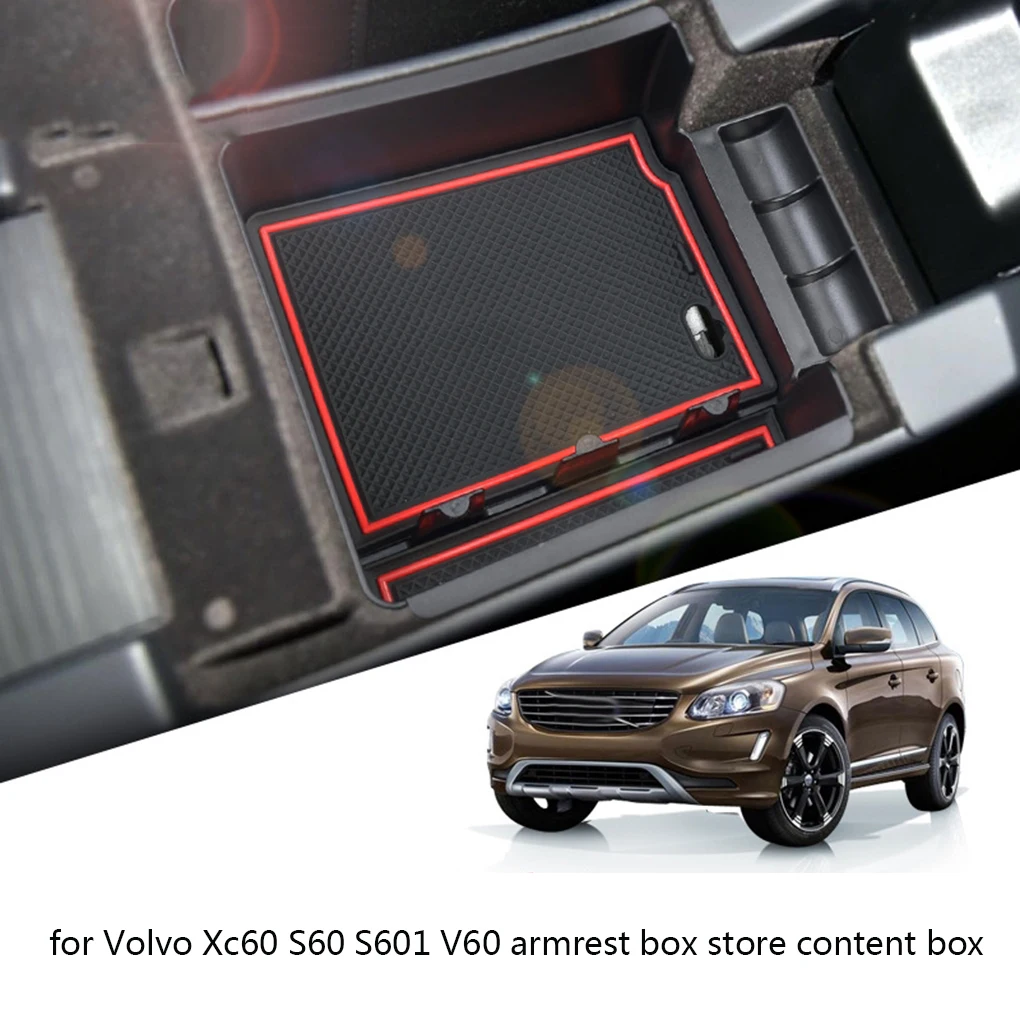 Замена для Volvo XC60 S60 V60 2009- Центральная консоль подлокотник контейнер для хранения Органайзер вставка лоток для хранения поддон