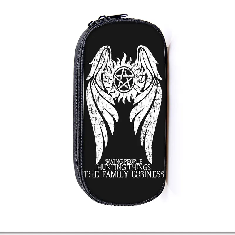 

Cool Supernatural Pen Bag High Quality Pencil Case Girls Cosmetic Case Kids Boys School Stationary Bags Children Pencil Holder