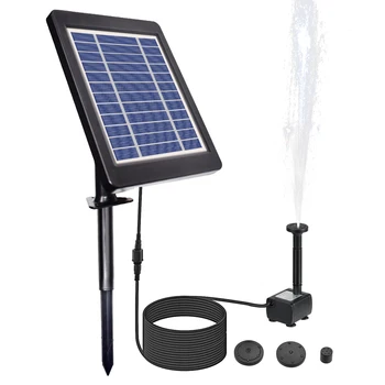 

6V/3.5W Solar Powered Fountain Pump Water Pump with Adjustable Solar Panel Birdbath Fountain Pump Outdoor Solar Fountain Pump