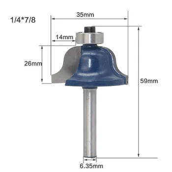

Carbide Router Bits Round Woodworking Trimmer Engraving Milling machine